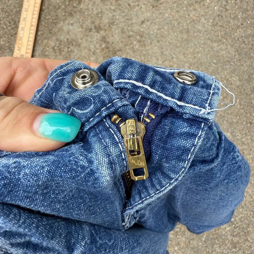 Vintage 80s OshKosh B'Gosh 2T Pleated Baggies Jeans Snap Talon Zipper